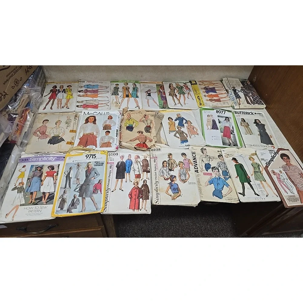 Lot Vtg Simplicity‎ McCall's Butterick Shirt Dress Jacket Womans Sewing Patterns